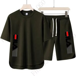 Men’s Casual Round-Neck T-Shirt & Shorts Set - Image 10