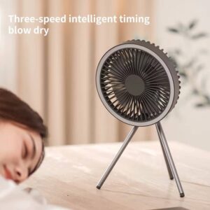 Portable Wireless Tent Electric Ceiling Fan with External LED Lighting Battery - Image 8