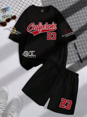 Men’s Printed T-Shirt & Shorts Set - Image 12