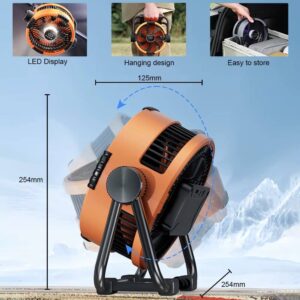 20000mAh Rechargeable Portable Camping Circulator Fan - Image 8