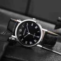 Mens Business Luxury Leather Strap Watch