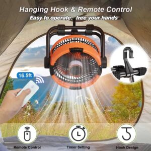 20000mAh Rechargeable Portable Camping Circulator Fan - Image 9