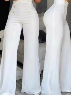 Elegant Casual High Waist Wide Leg Pants - Image 6