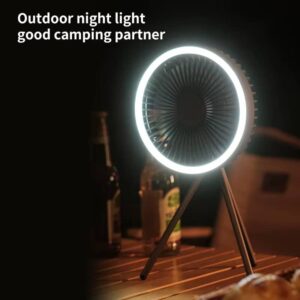 Portable Wireless Tent Electric Ceiling Fan with External LED Lighting Battery - Image 10